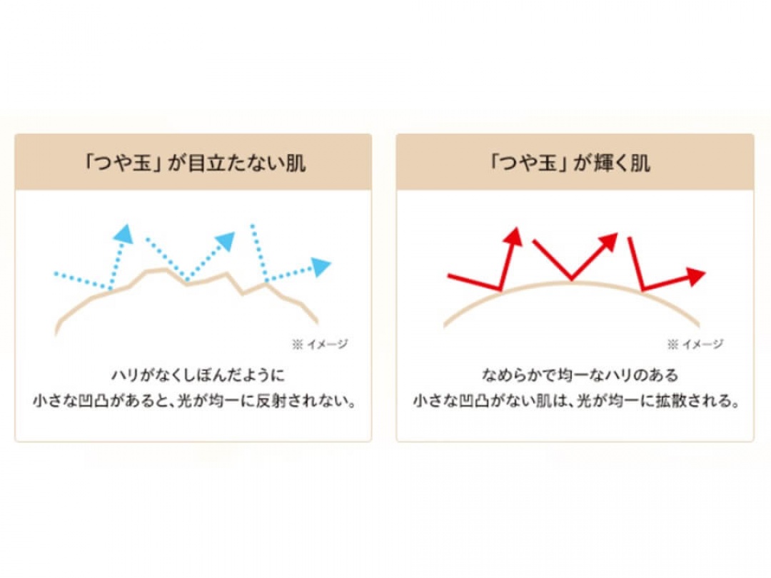 ハリのある肌ない肌のイメージ