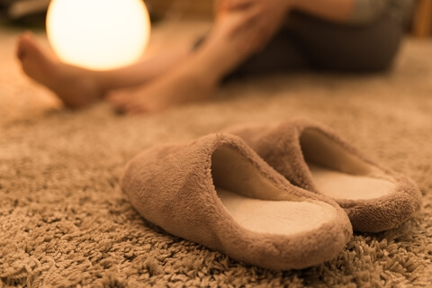 冬用の部屋のスリッパイメージ