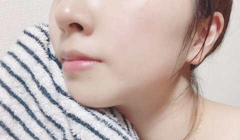 洗顔後の肌