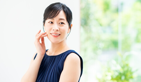 細胞の一つ一つが美しい女性イメージ