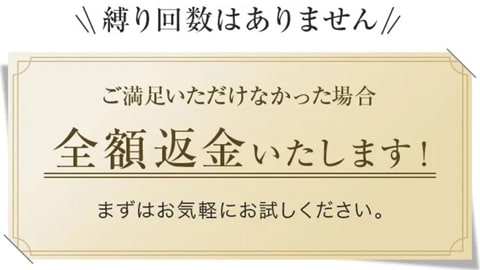 全額返金保証