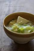 豆腐と葱のあっさりスープ